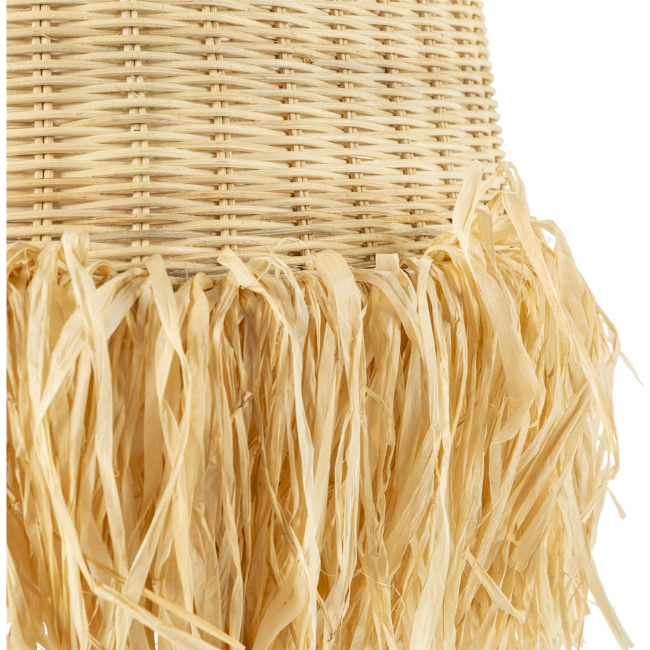 Suspension en rotin et sisal forme organique