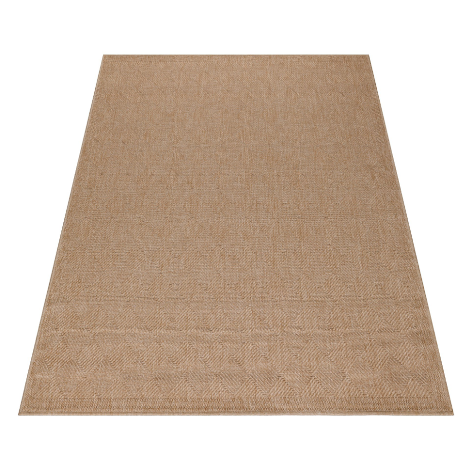 Tapis intérieur extérieur aspect jute chevron DHAKA