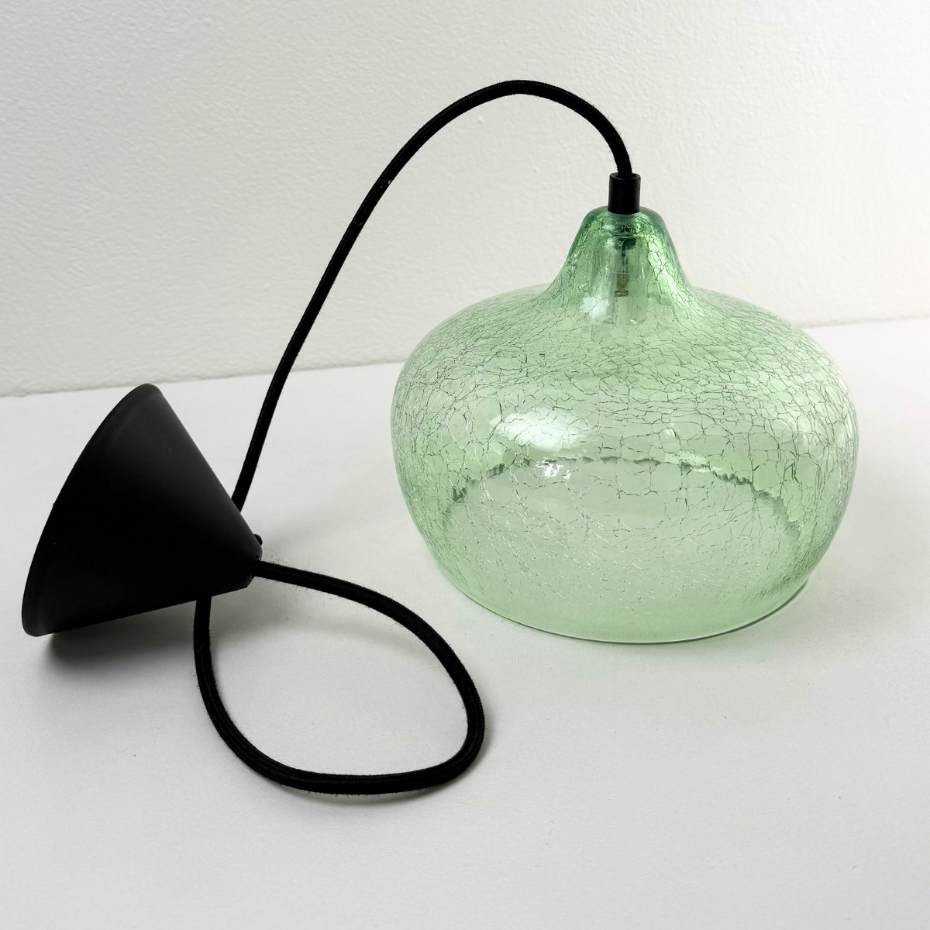Suspension en verre soufflé craquelé, IRIS