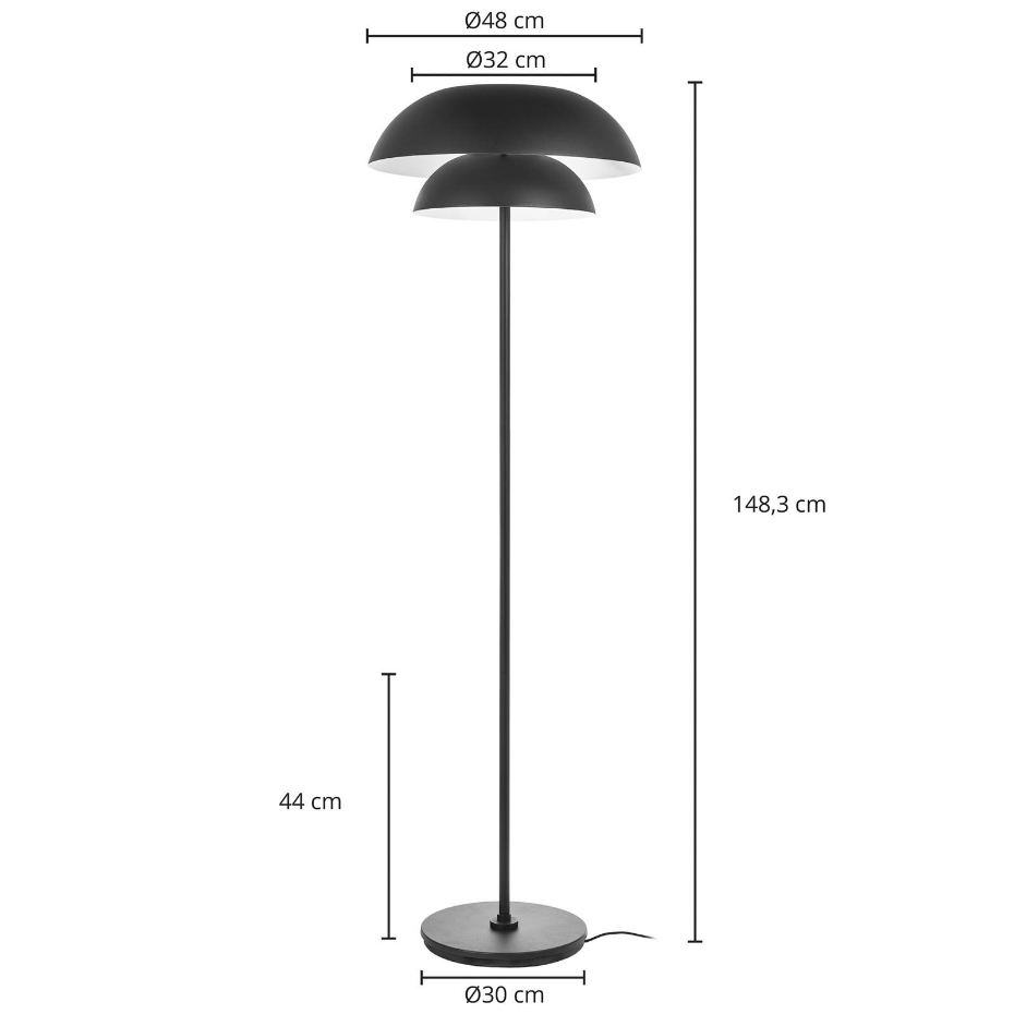 Lampadaire en métal design, Kellina