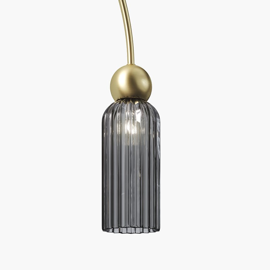 Suspension double arche 4 lampes rétro SOLANA