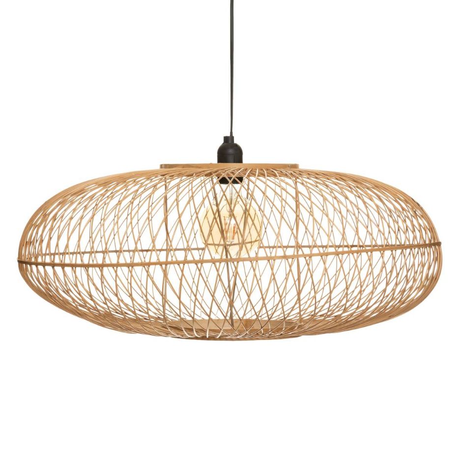 Suspension arrondie bambou tressé LOREN