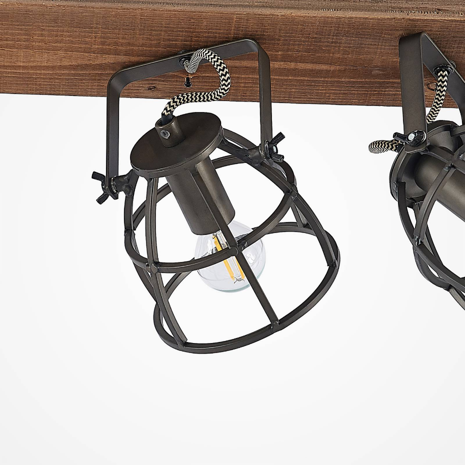 Plafonnier en bois vintage, Rutger