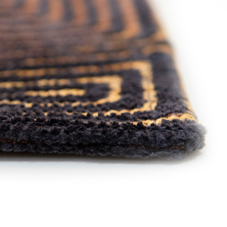 Tapis salon et chambre tissé plat BLACK HORIZON