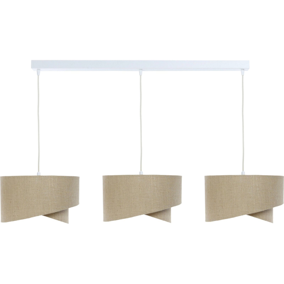Suspension rectangulaire en jute et lin Boho