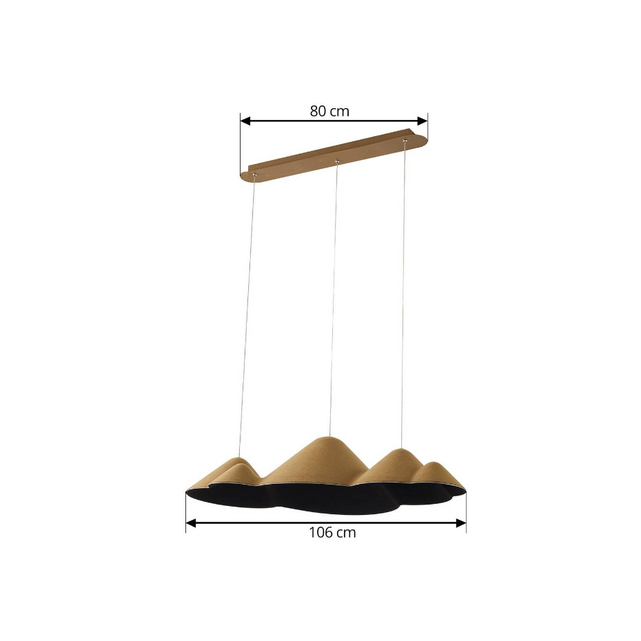 Suspension en textile moderneLED, Beutlin
