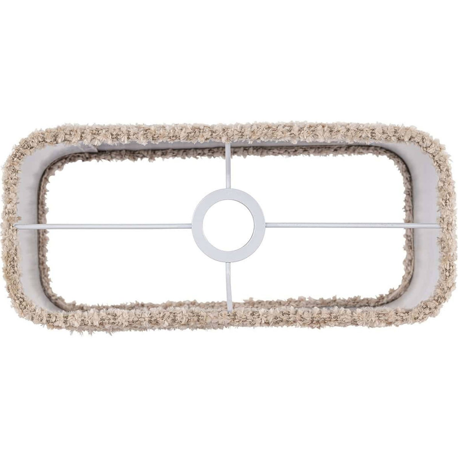 Abat-jour rectangulaire en polyester effet tissu élégant