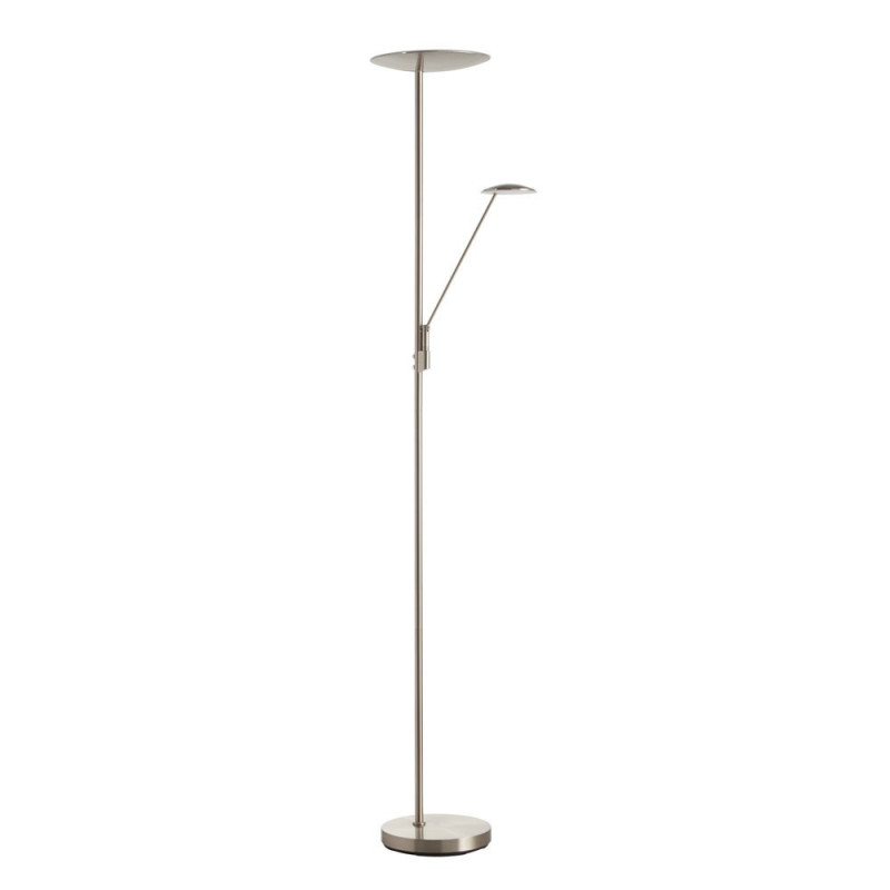 Lampadaire Avec Liseuse Et Cct Solis Chrome Mat