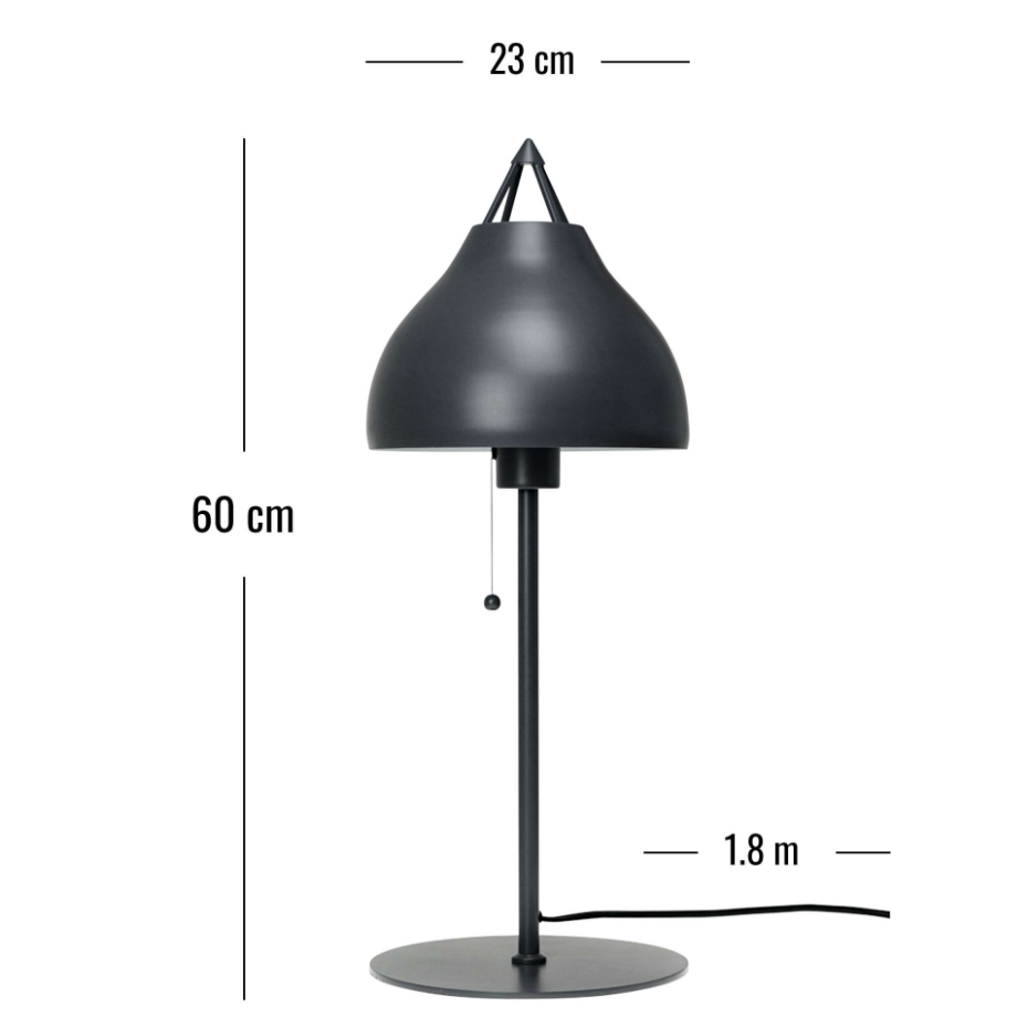 Lampe à poser en noir PYRA