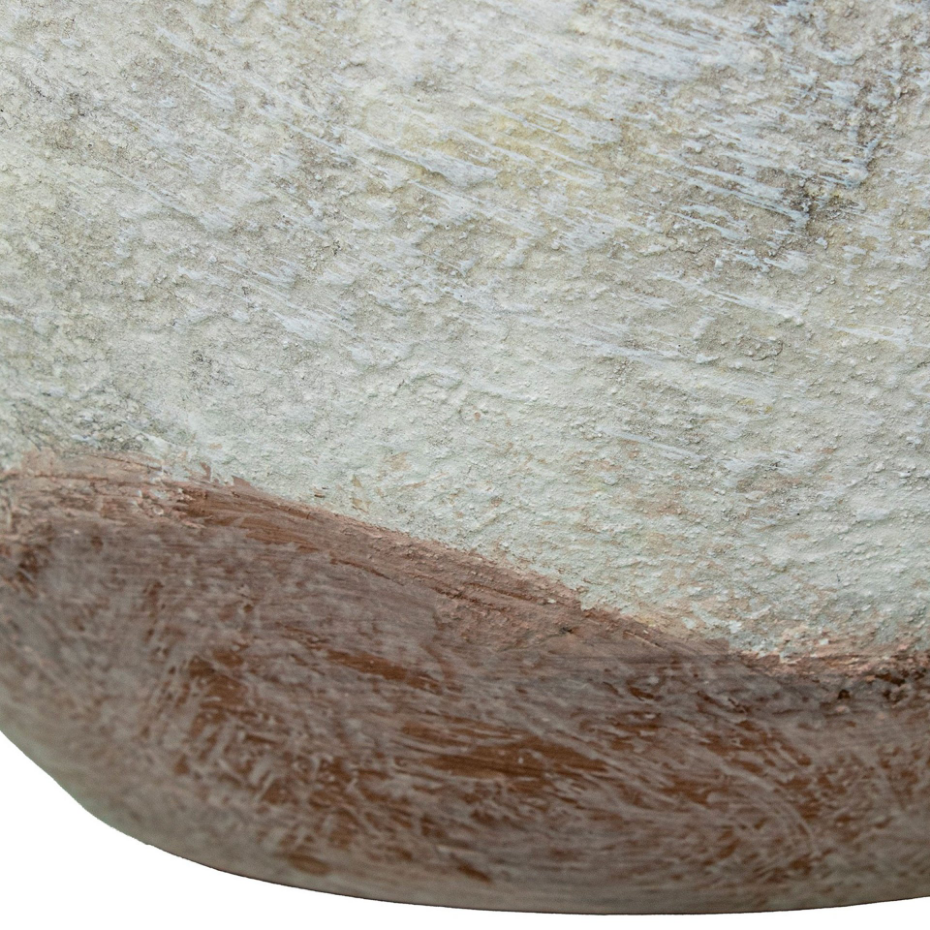 Lampe à poser en céramique grise et abat-jour beige antique 30x30x46.5cm