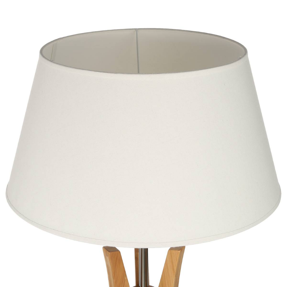 Lampadaire trépied bambou et lin KALO