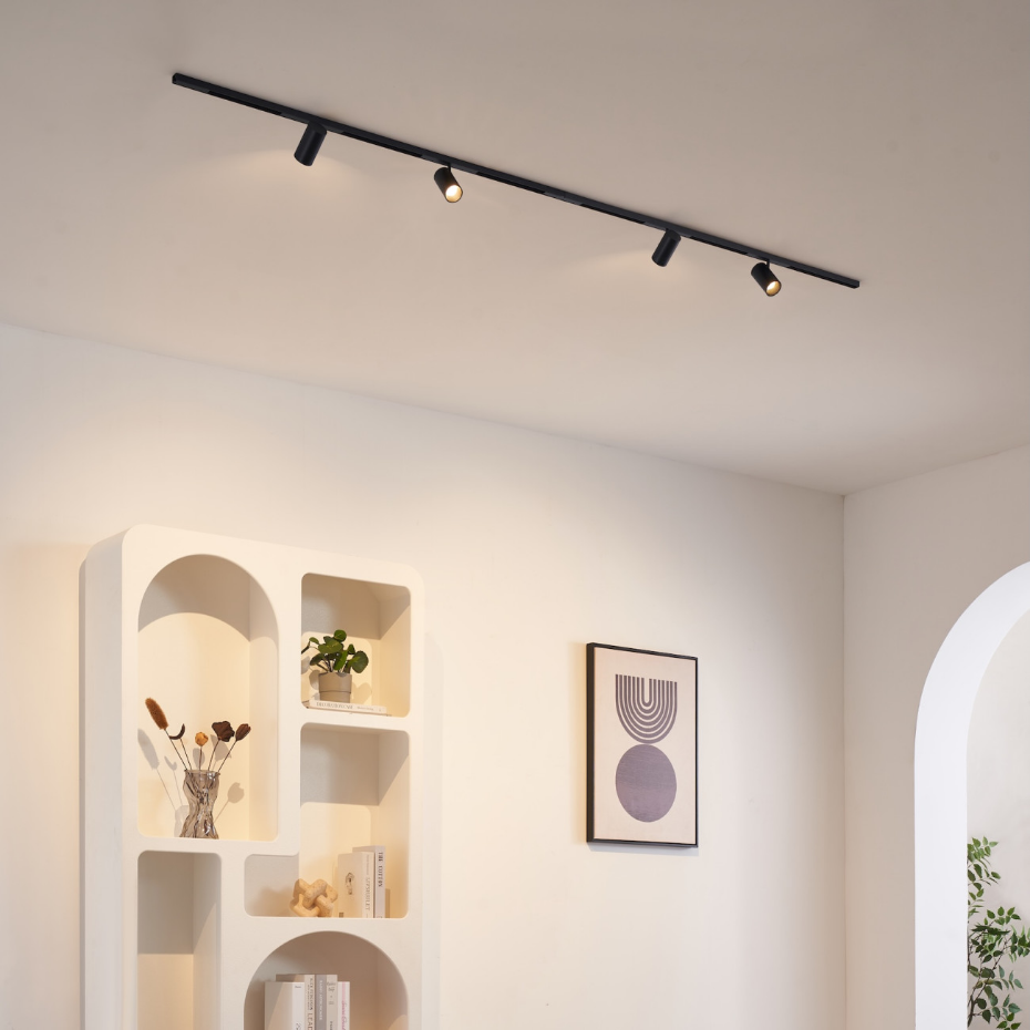 Kit 2 rails + 4 spots LED orientables - LYNE