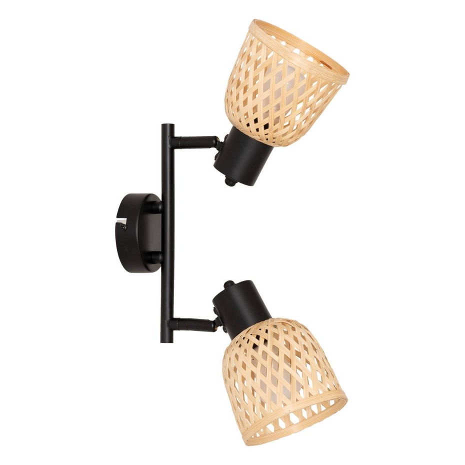 Applique 2 spots orientables bambou LIO