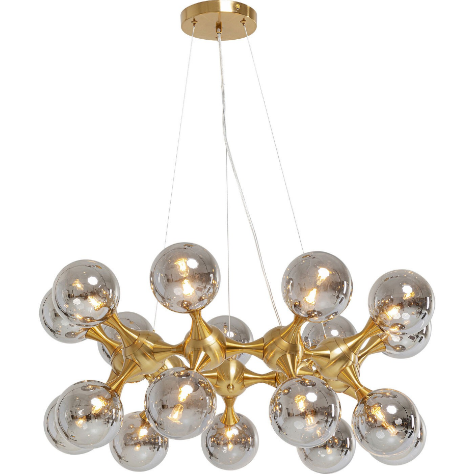 Suspension 18 abat-jours en verre, ATOMIC BALLS
