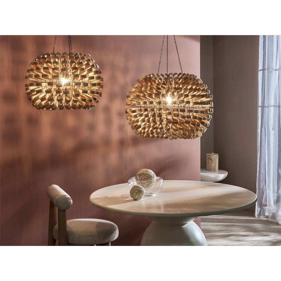 Suspension ronde en bois