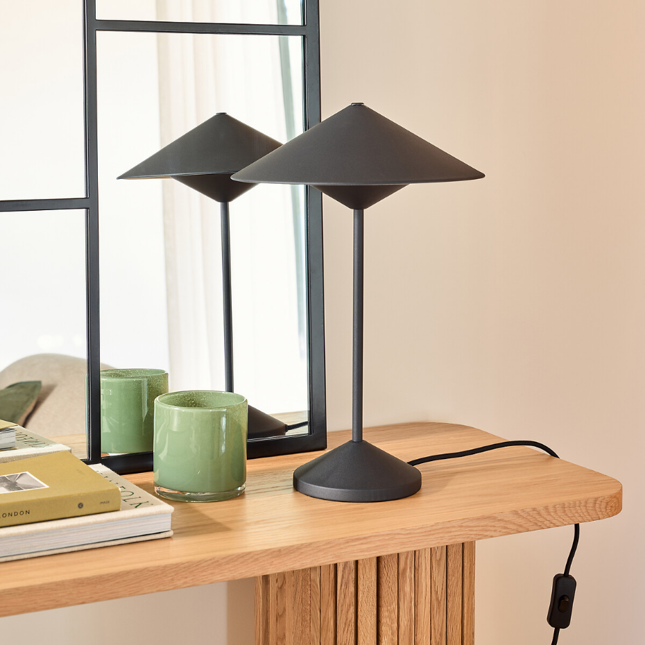 Lampe à poser en métal fer H42 cm, Coney