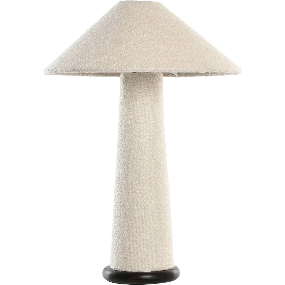 Lampe de table ronde en métal et polyester Moderno