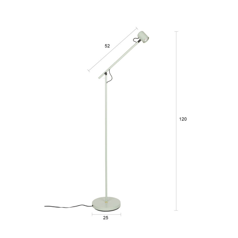 Lampadaire design en métal scandinave, AERO