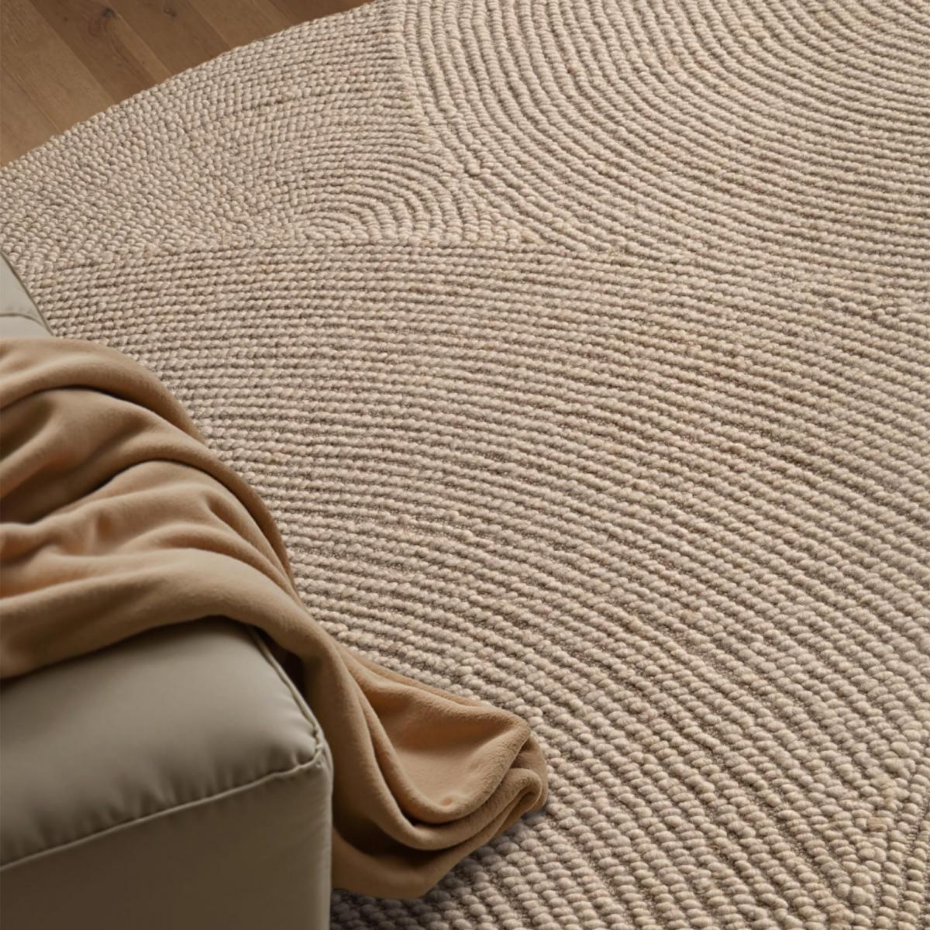 Tapis rond ELENI Faux uni