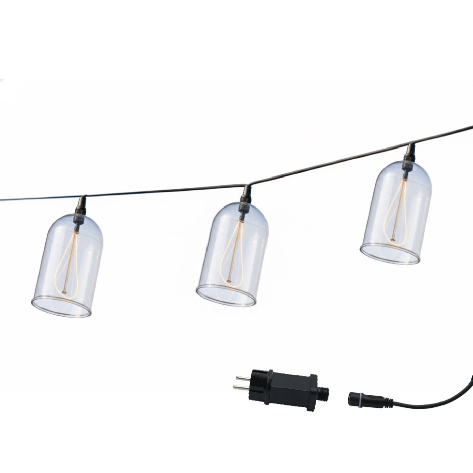 Guirlande filament GLOW LIGHT 8 cloches 15M