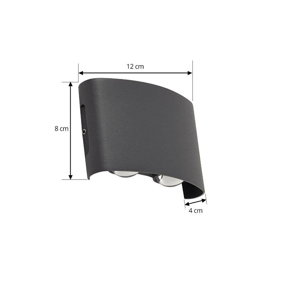 Applique extérieure en aluminium moderneLED