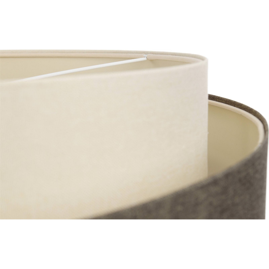 Suspension ronde en tissu et rotin Boho Elegant