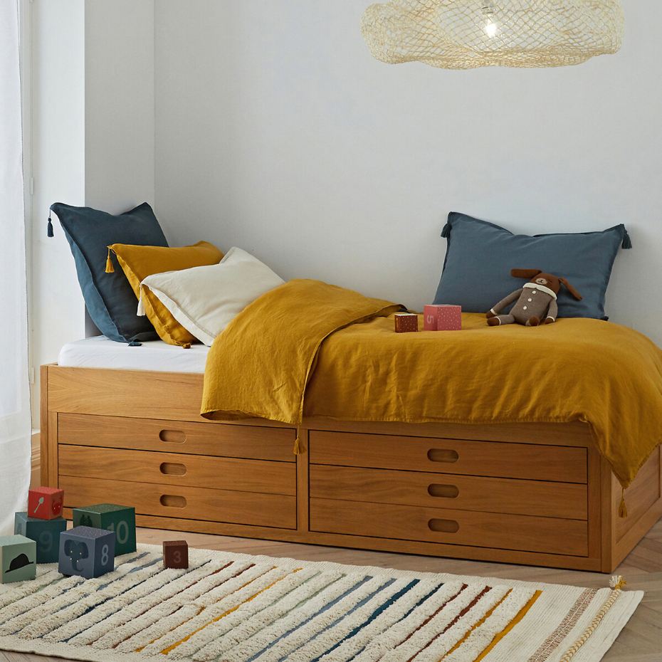 Tapis enfant tissé main coton biologique, Tomulo