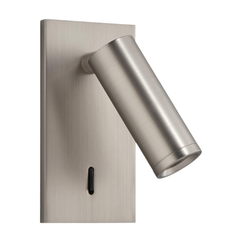 Applique liseuse led encastrable nickel mat Asias