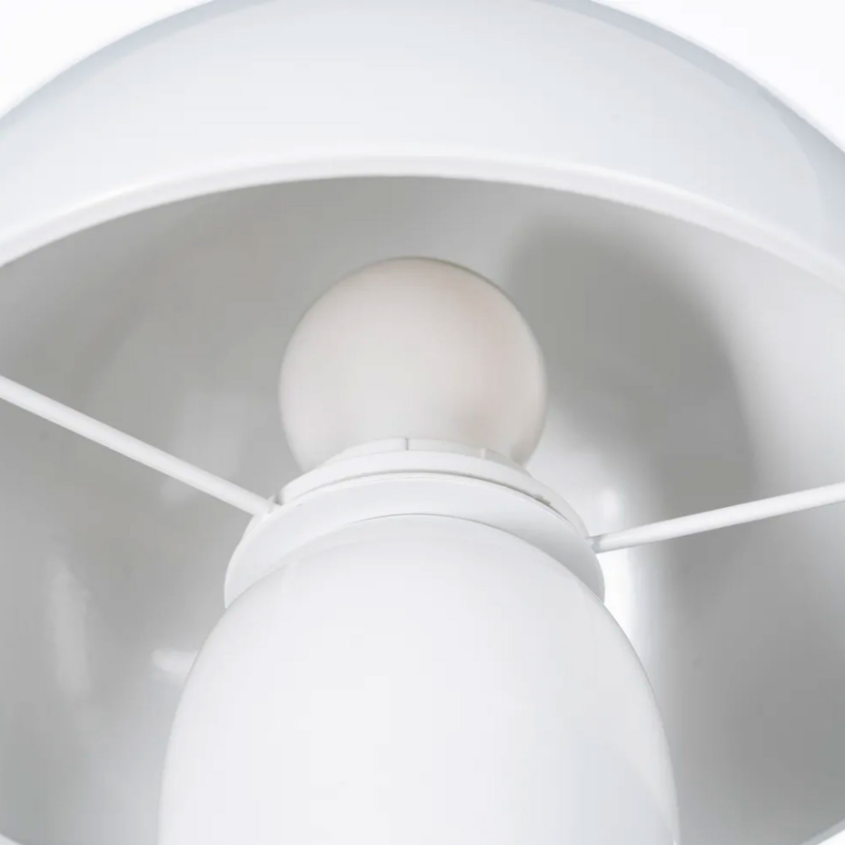 Lampe à poser champignon en métal blanc 20x20x24.5cm
