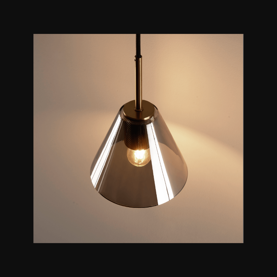 Suspension design en verre fumé – SOLIRIA
