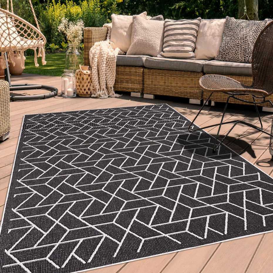 Tapis extérieur, kilim reversible LYN2 R REVERSIBLE