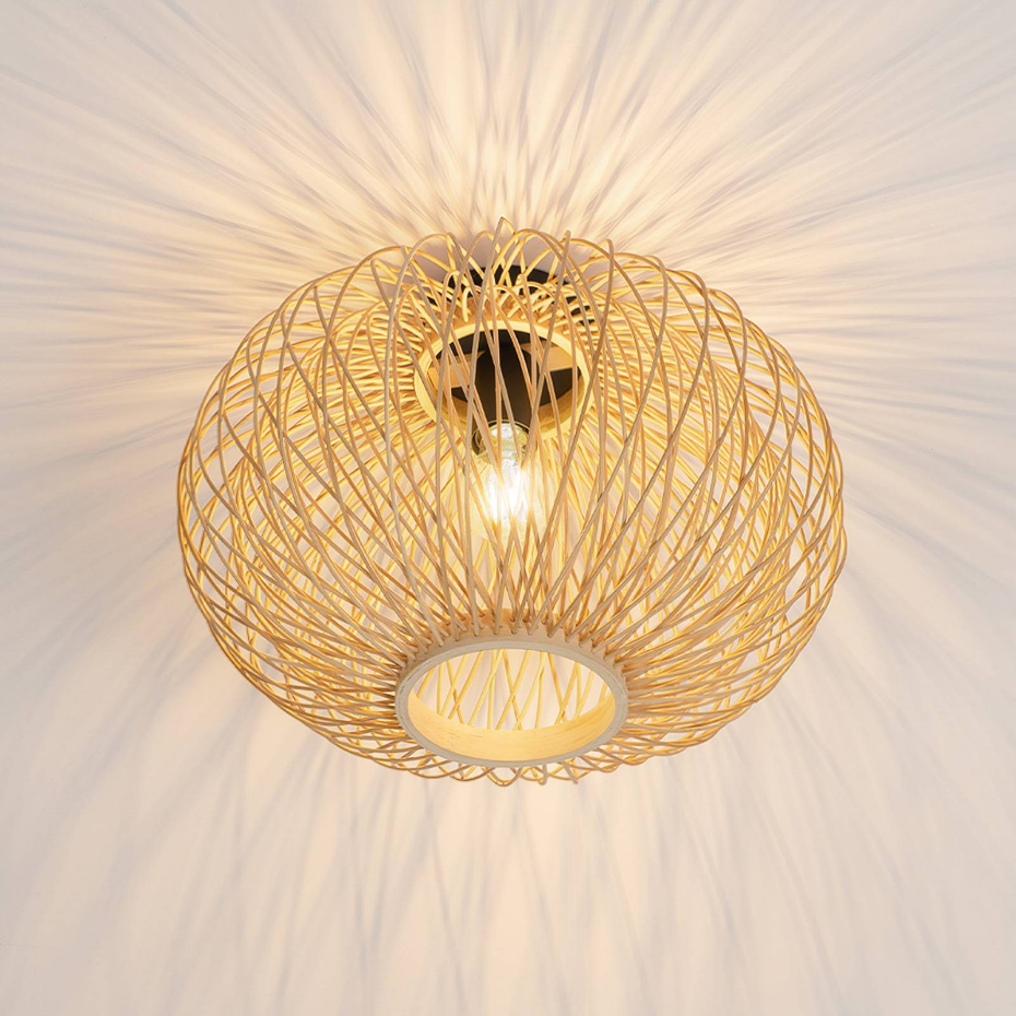 Plafonnier en bambou scandinave, Solvira