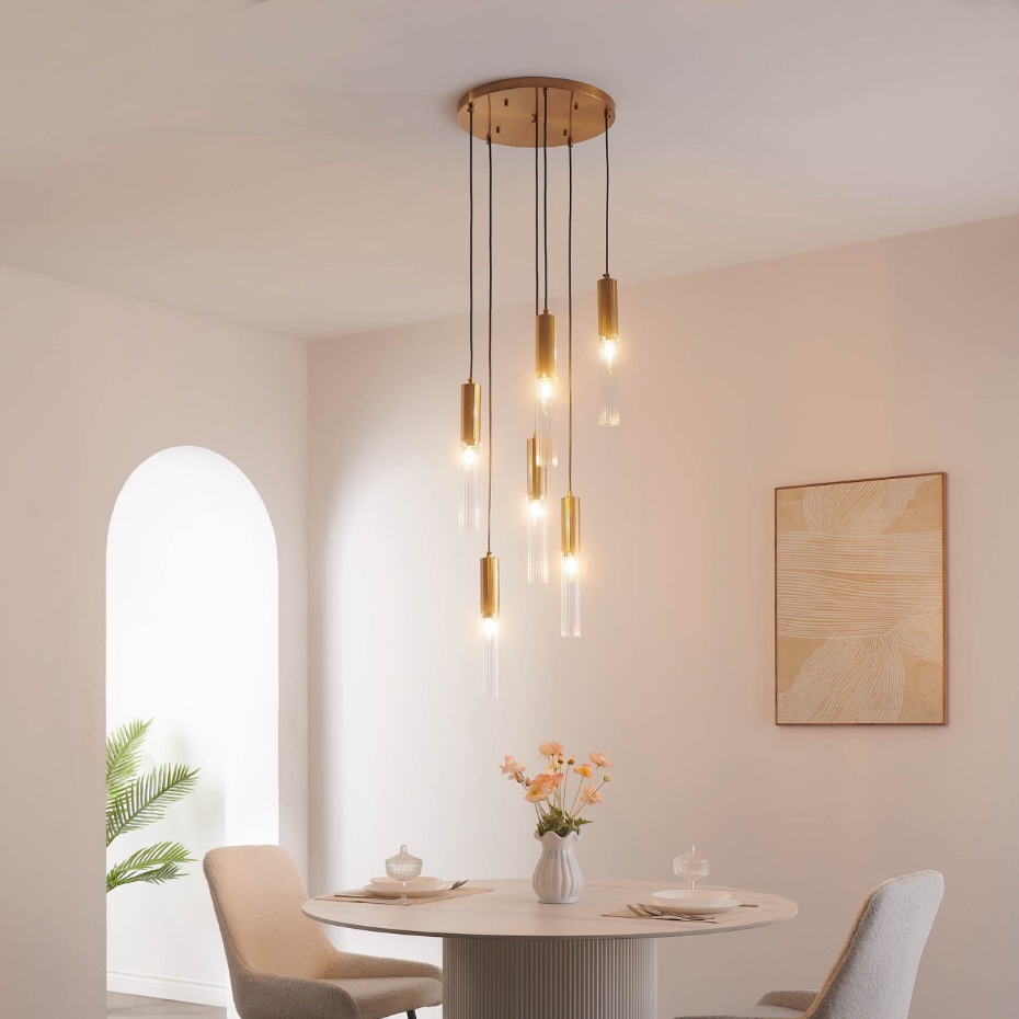 Grande Suspension avec Tubes en Verre - POGGIO