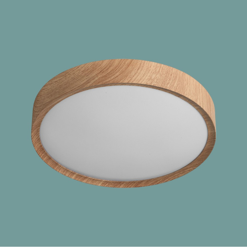 Plafonnier Salle De Bain Lila impression bois Ip44 Cct