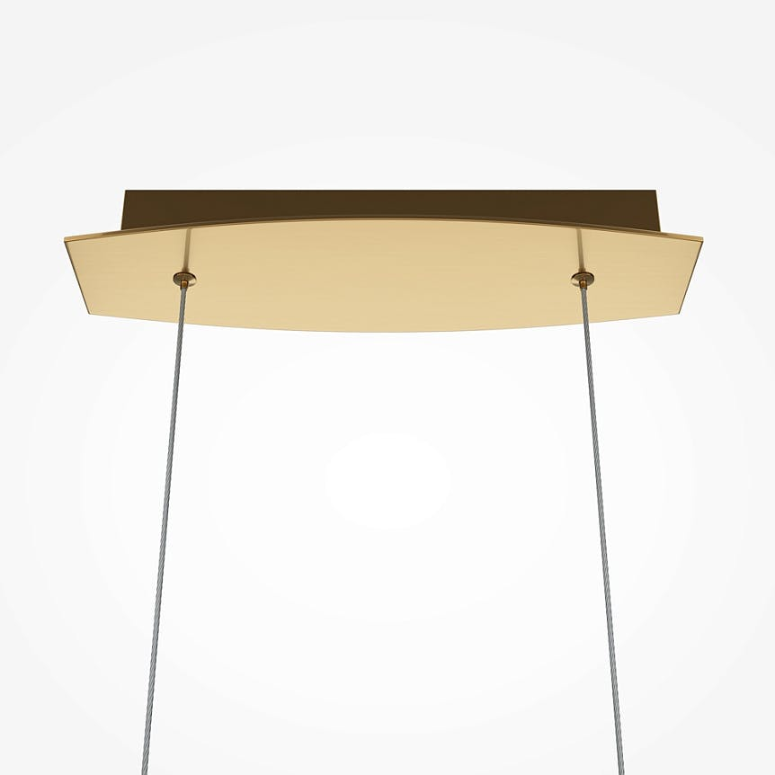 Suspension design LED blanc & or - forme soucoupe AVA