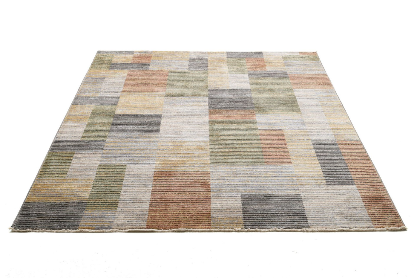 Tapis tissé en patch design et en look kort - Corduletta