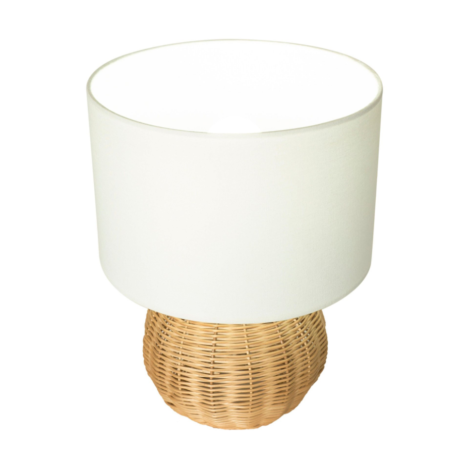 Lampe en rotin et lin, CARTU