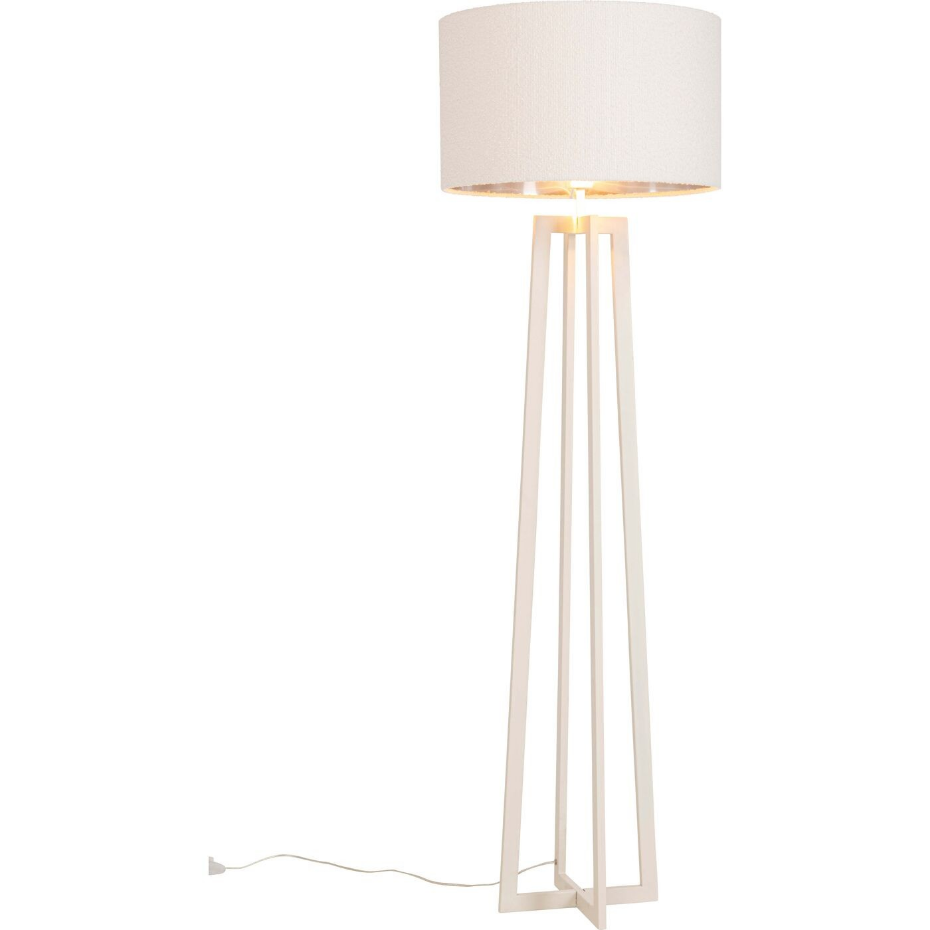 Lampadaire en acier, soie et lin, TIMON