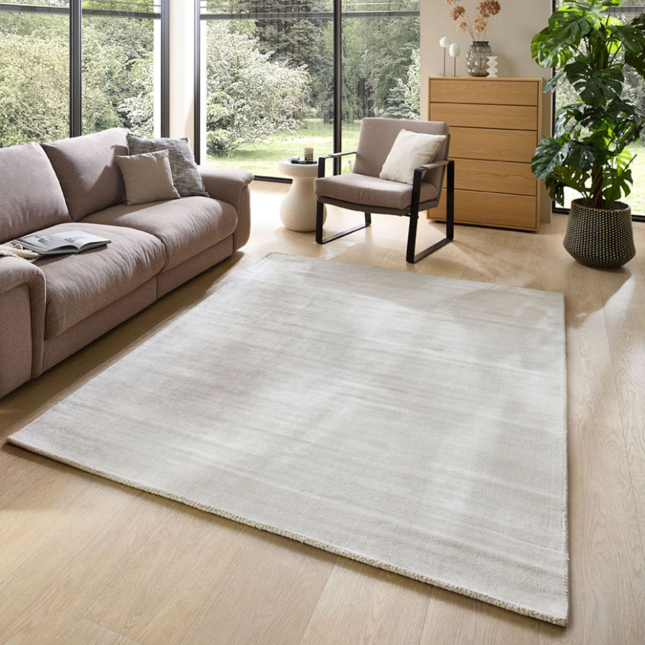 Tapis en viscose brillant tissé main - Star