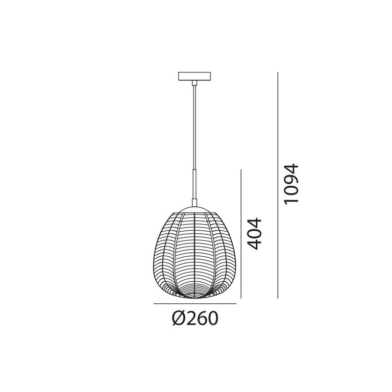 Suspension En Verre Transparent Menta