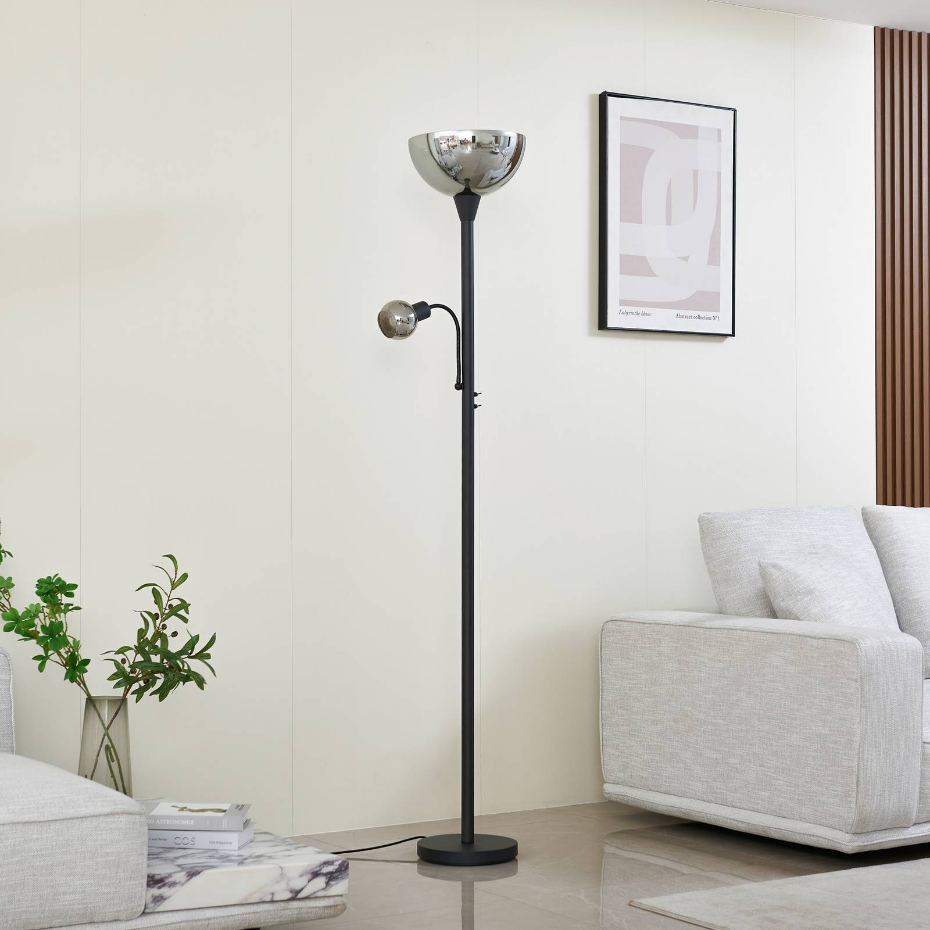 Lampadaire en métal moderne, Nehemia
