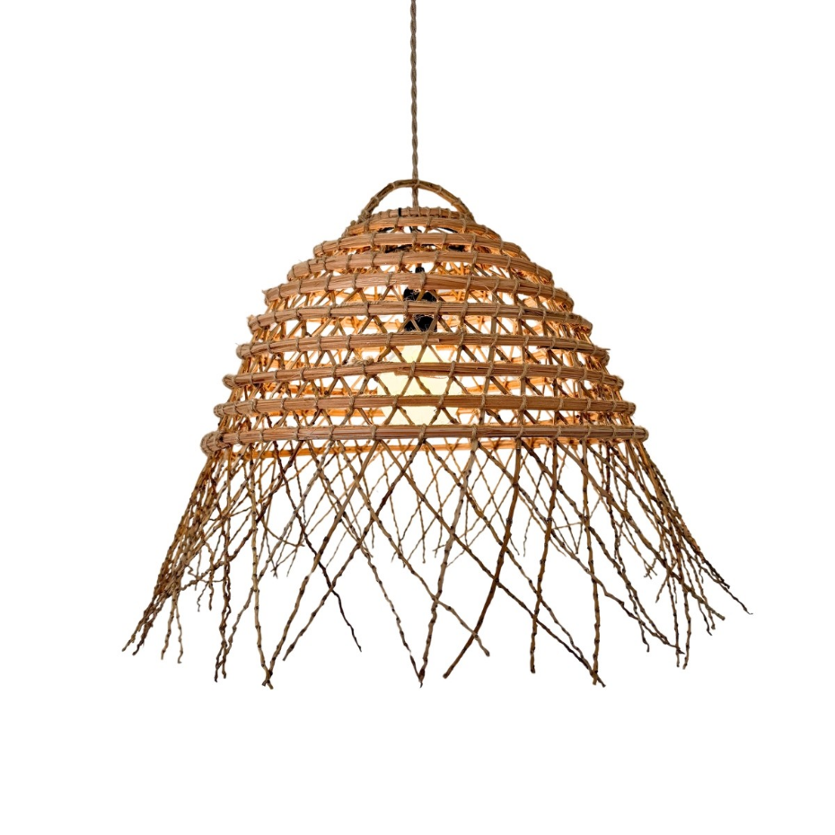 Suspension tressée en fibres de palmier, K3