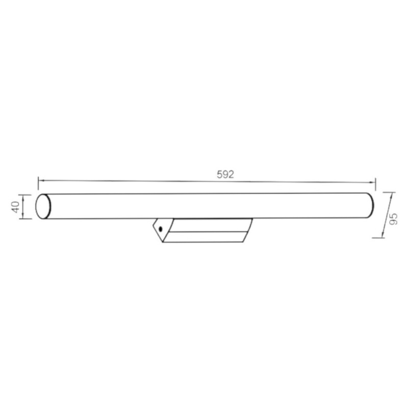 Grande applique led Salle de Bain noir ANTIGA