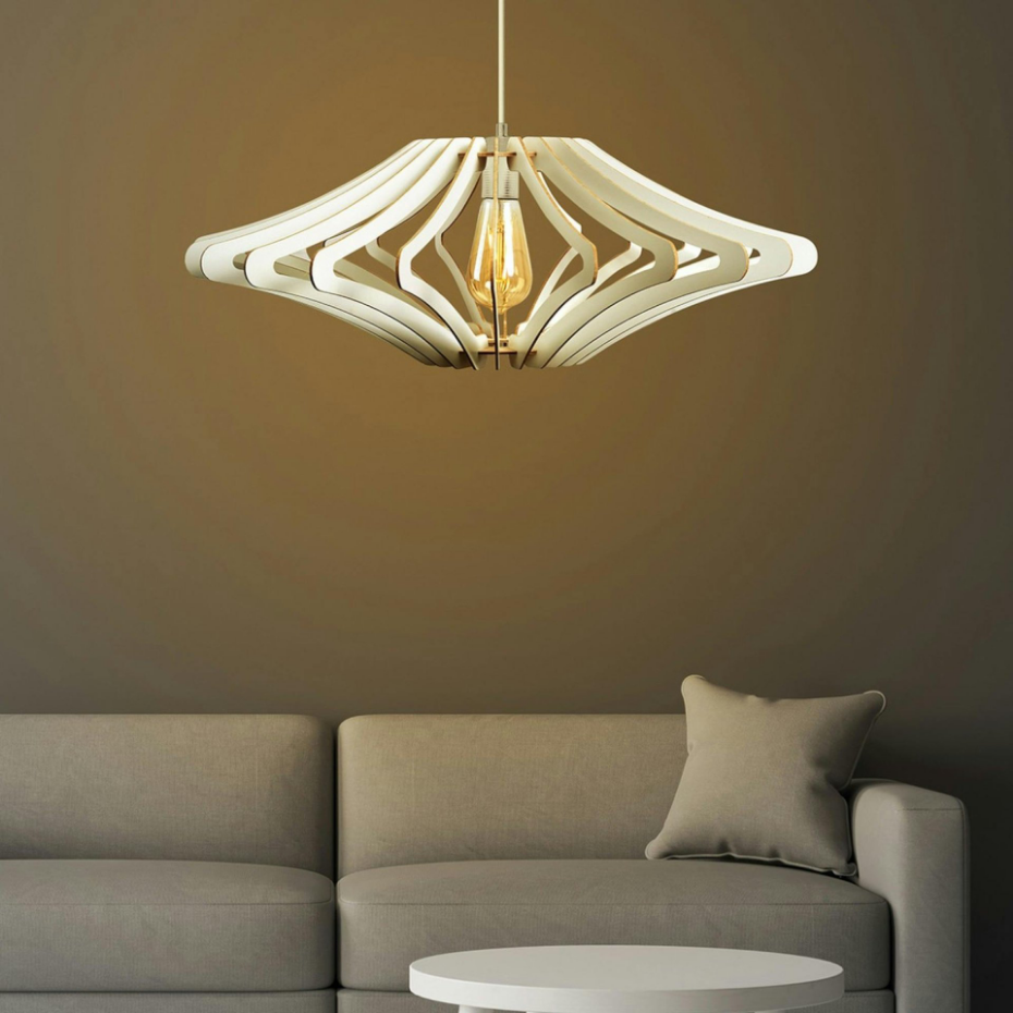 Suspension blanche moderne - forme graphique BIEL