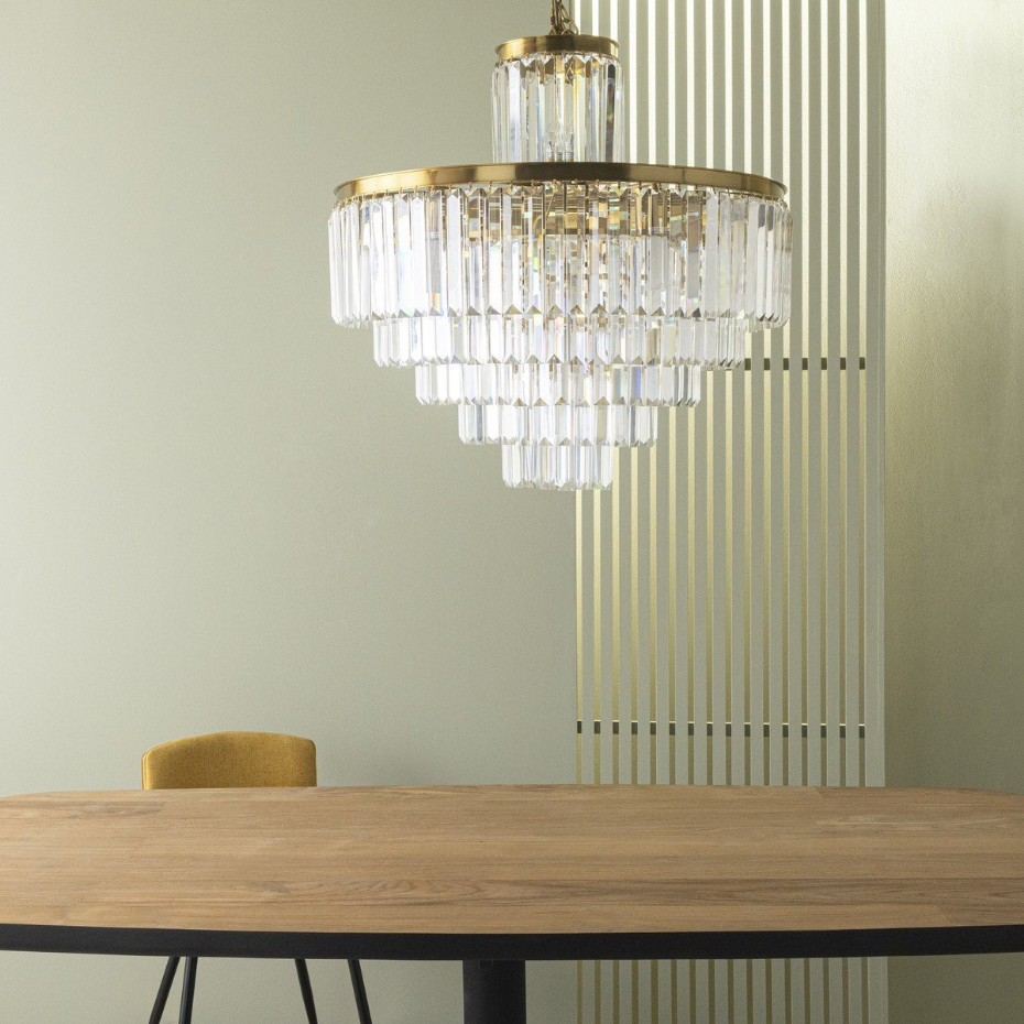 Lustre doré fulgurant GM L 200 cm - FULGURANT