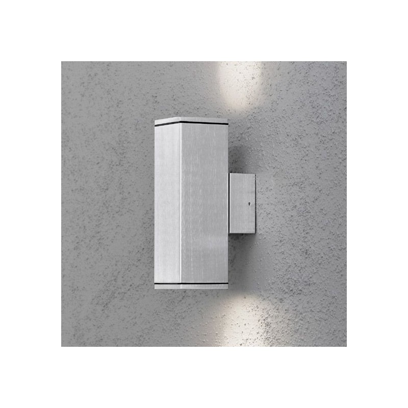 Applique Exterieur Double Cubo Gris Clair