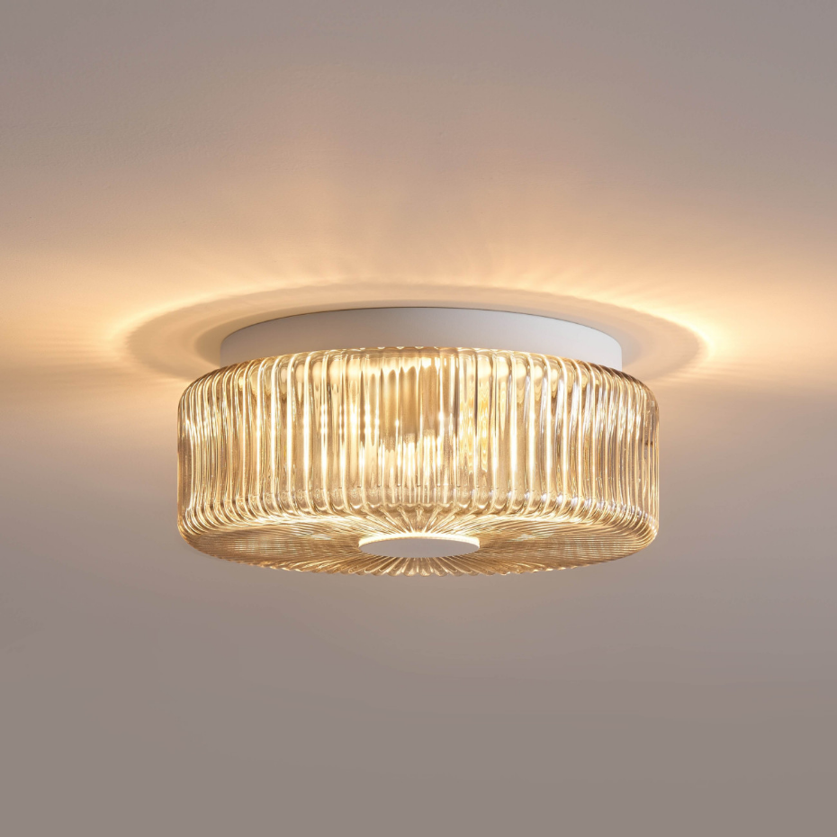 Plafonnier décoratif en verre texturé - PAOLINA