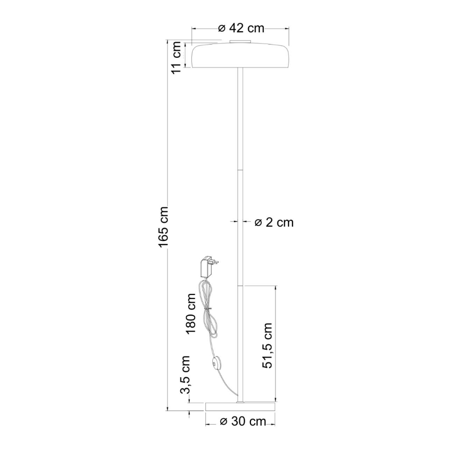 Suspension LED verre disque design - RICCARDO