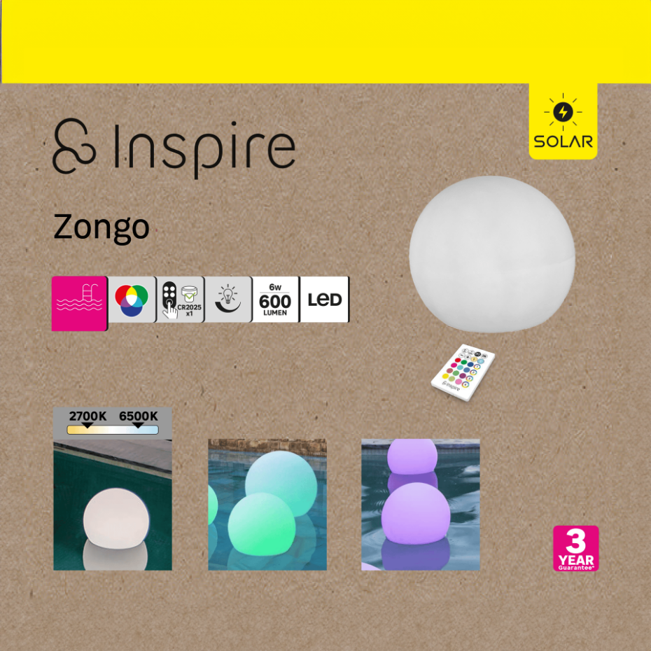 Boule lumineuse solaire LED, ZONGO