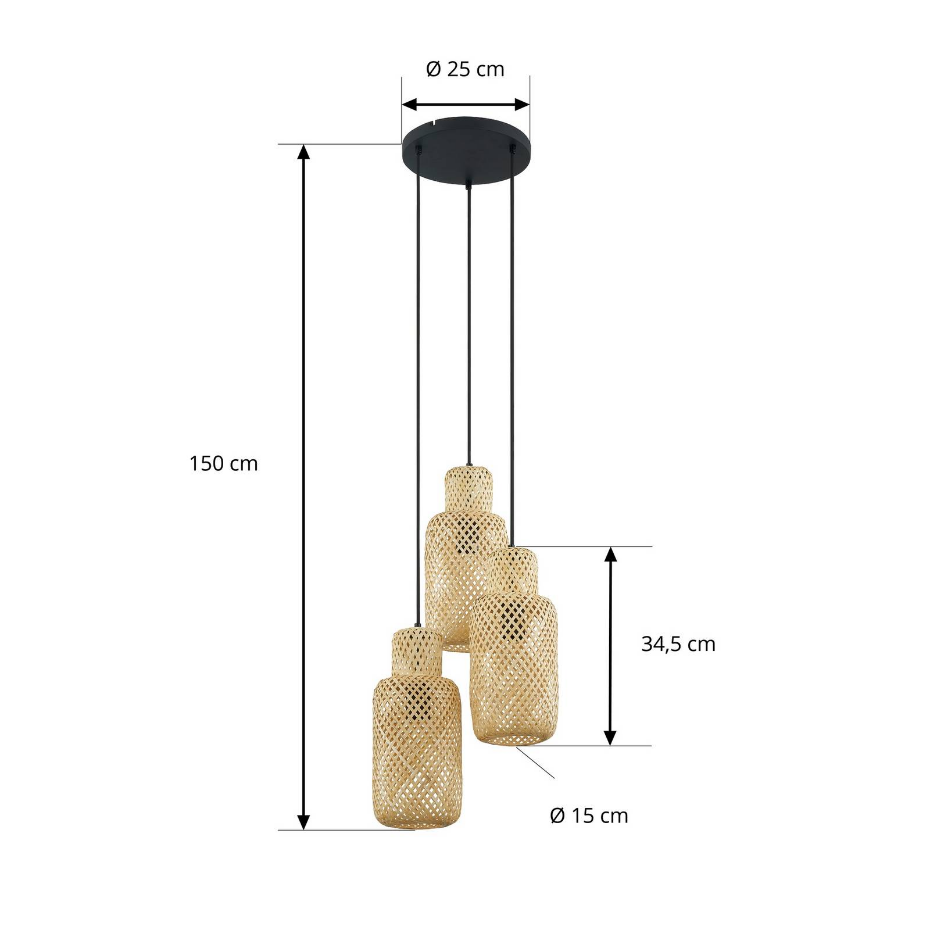 Suspension en bambou traditionnelle, Venora